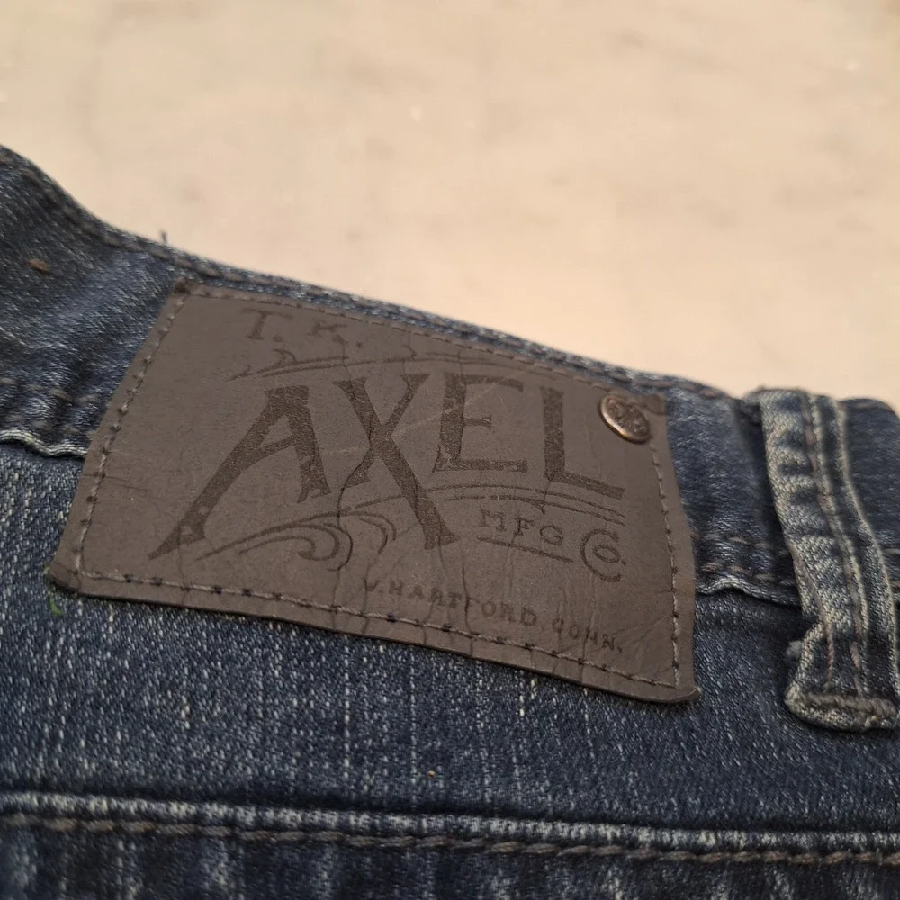 T.K. Axel Slim Straight Jeans Mens 34x34 Blue Denim Stretch Casual Pants Western